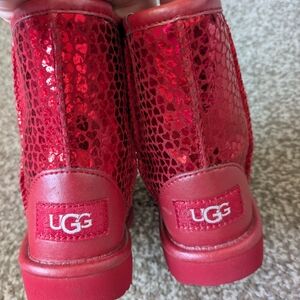 UGG Kids Glittery Red Boots - Toddler Size 6